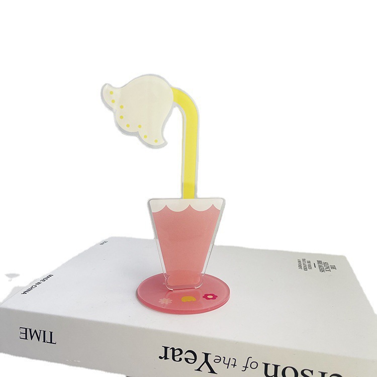 Acrylic Ins Note Clip Desktop Photo Message Lovely Flower Holding Card Small Display Card Photo Clip