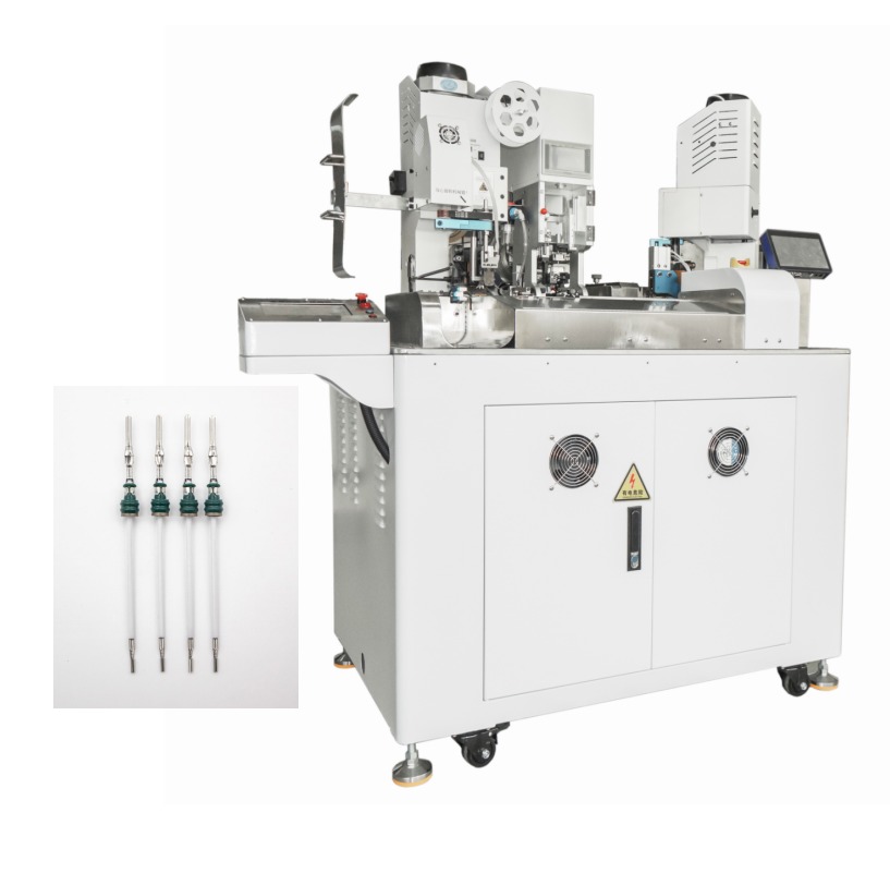 HR-601-1W Fully Automatic Single-End Crimping & Waterproof Plug Insertion Machine -One Side Crimp