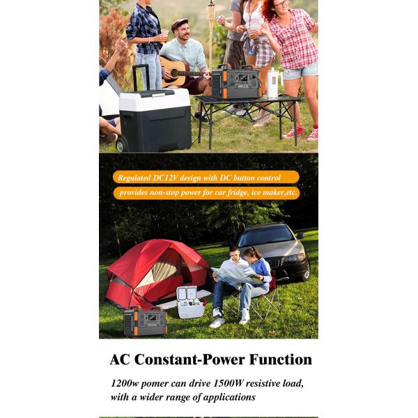 HP Power Smart Solar Generator 220V Portable Lifepo4 Power Station 3000W 1200W Rated Power MPPT Controller External Battery