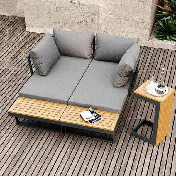 Modern Design Outdoor Garden Furniture Metal Aluminum Lounge Set for Patio Sofa