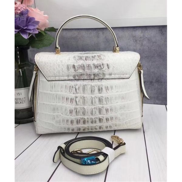 Exotic Genuine Crocodile Skin Woman Orange Purse Authentic Alligator Leather Lady Handbag Female Crossbody Shoulder Bag