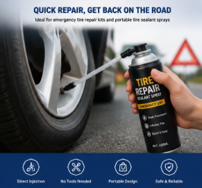 Tire Repair Spray Valve With Nozzles, Aerosol Glue Dispensing Actuator For Emergency Tire Repair And Automotive Maintenance Applications