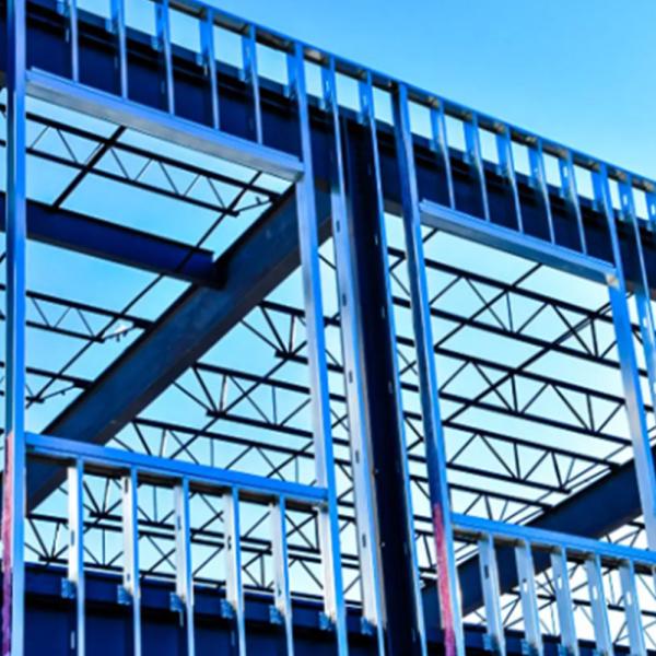 Custom Length Prefabricated Building Factories Fast Build  Car 4s Hall Steel Structure