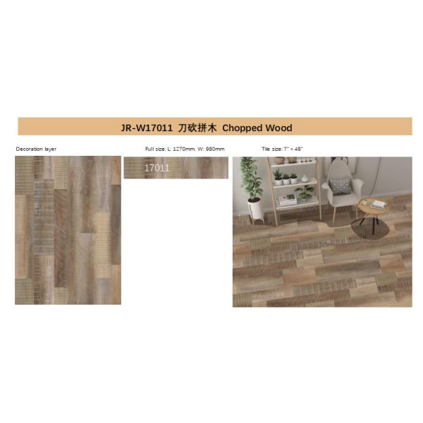 la flamme de retardement d'usage de vert de cuisine de plancher de 1220x183mm sPC rendent GKBM JR-W17011 résistant