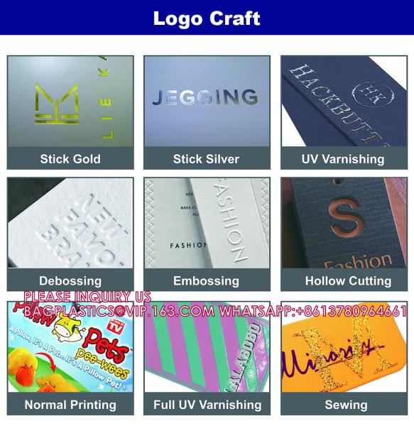 Luxury Recycled Garment Labels Embossed Custom Printing Hang Tags Special Cardboard Clothes Hangtags For Clothing