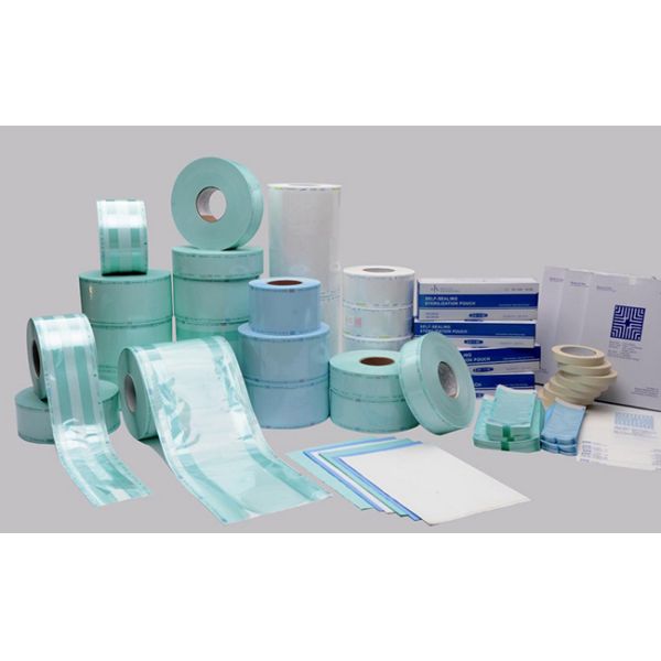 High Temperature  Autoclave Pouches Self Sealing Double Sided Tape Tinted Film