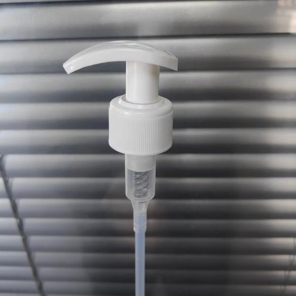316SS Spring White Body Lotion Dispenser Pump Neck 24 / 28 Discharge Rate