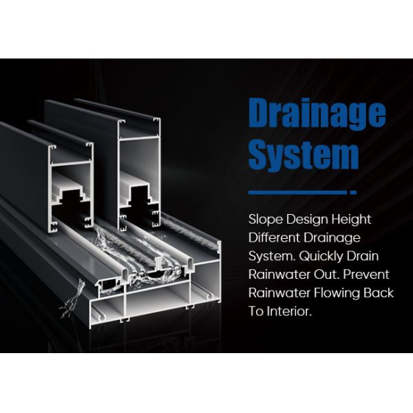 Windproof 1.8mm External Aluminium Sliding Doors With Wind Resistant Function