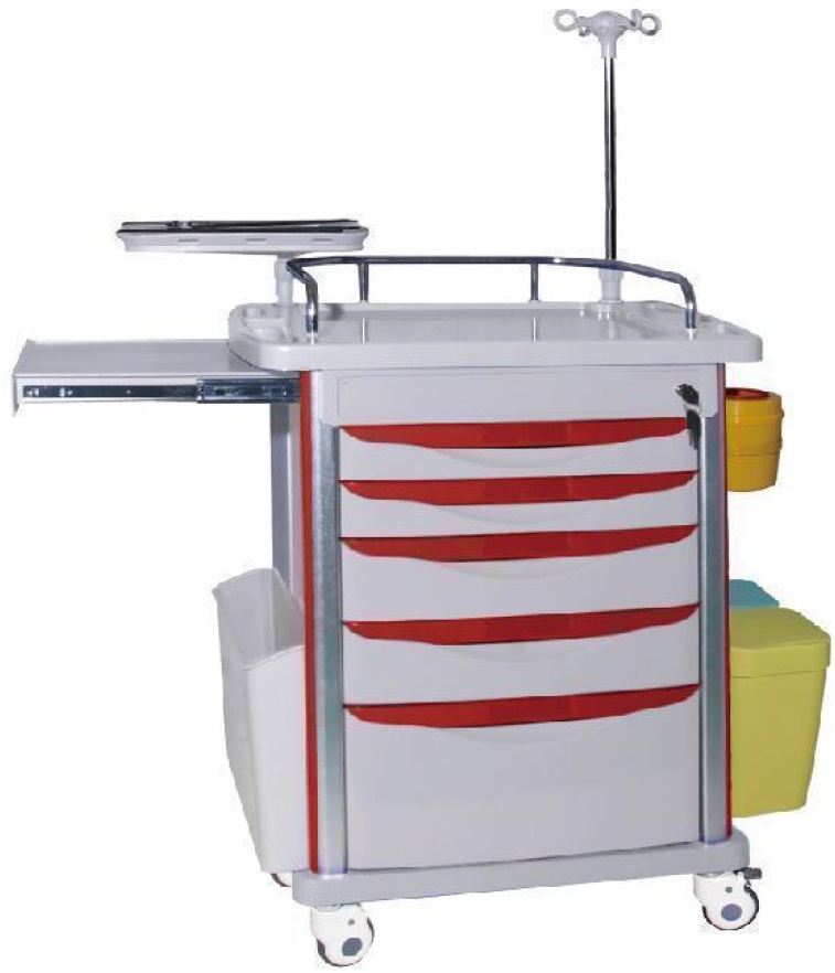 Medical Trolley Cart  Medical Supply  emergency cart ABS emergency trolley  emergency crash cart