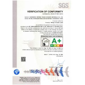 Guangzhou Wuyang Yiguan Acoustic Materials Co., Ltd. Сертификации