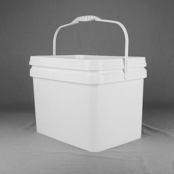 20L Rectangular Plastic Food Bucket with Lid