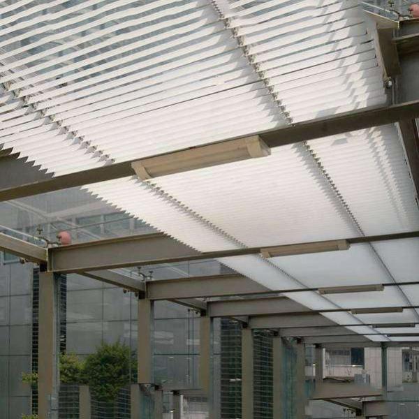 85mm Aluminum Sun Louver Breathable External Sun Blinds Powder Coated