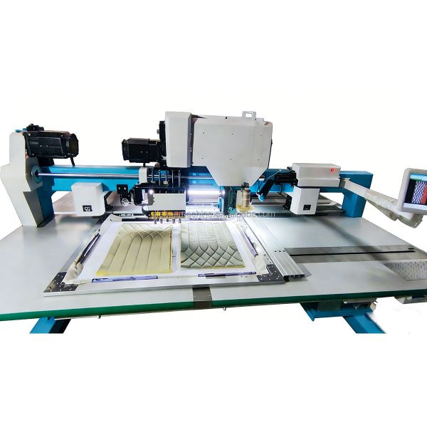 Automatic Leather Sponge Sewing and Perforation Combine Machine for Car Seat Cushion Sofa Pillow