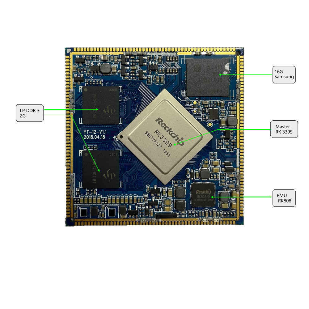 Доска ядра привода доски YT12 RK3399 Rockchip экрана дисплея HD