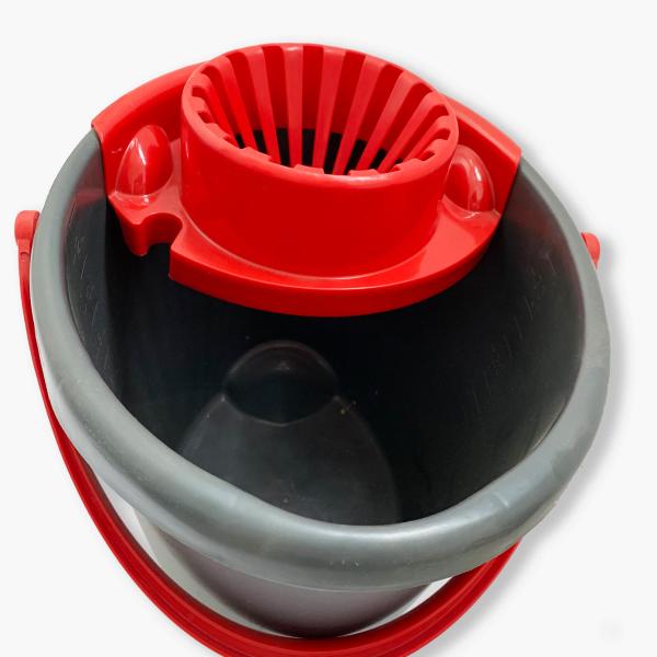 Quick Wring Bucket Floor Cleaning With Handle Plastic Floor Wringer Silver  12L Mop Bucket