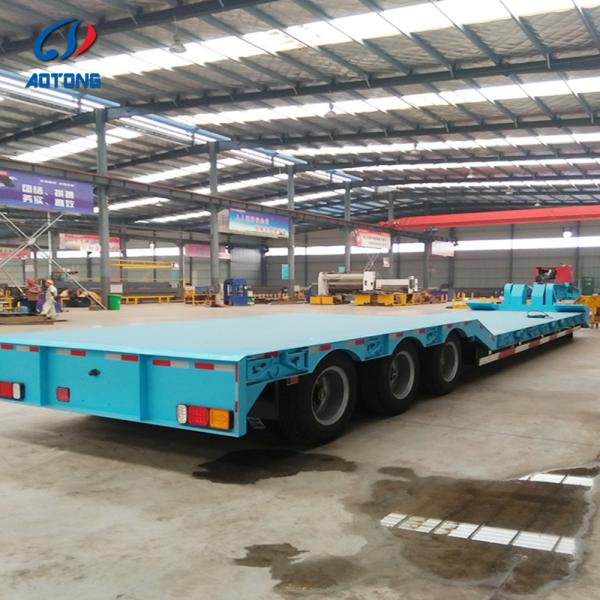 Remolque de camión semirremolque lowboy de cuello de cisne de 3 ejes y baja cama, personalizable y de alta calidad, 50 60 70 toneladas