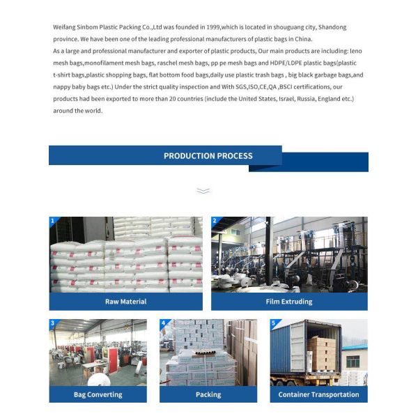 Saco de malla de monofilamento de plástico de HDPE virgen con cierre de cuerda de tracción personalizado para cebolla