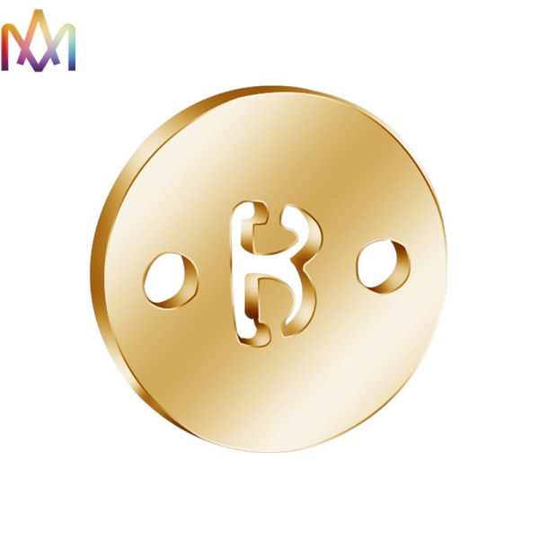 encantos de 8.5m m 26Pcs A-Z Stainless Steel Letter para la joyería