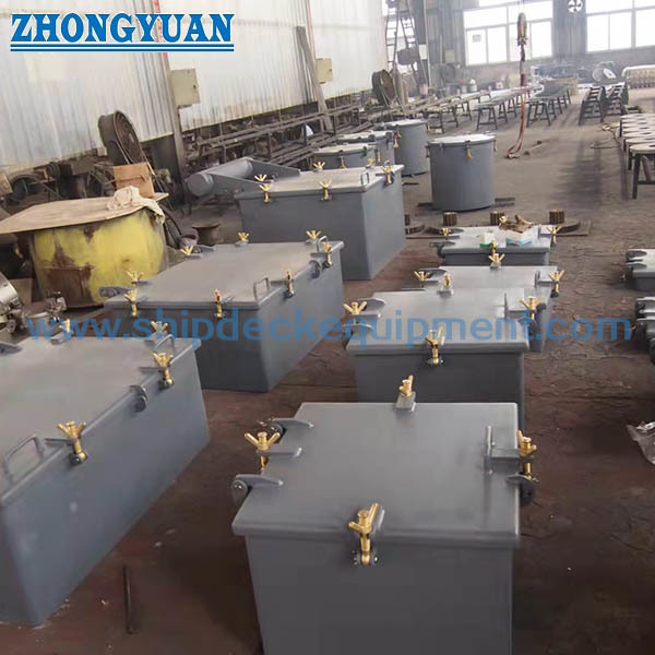Small Weathertight Steel Hatch with Wing-Nut Closures | Storage and Dry Cargo Hold Access (ISO 5778)