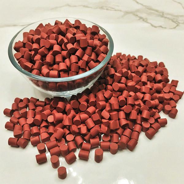 Odourless Red Color EVA Masterbatch For Foam Heat Resistance Flame Retardant