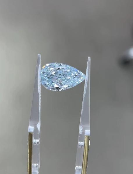 10 Mohs Pear Loose Diamantes azuis cultivados em laboratório 1.0ct-1.8ct Certificado IGI