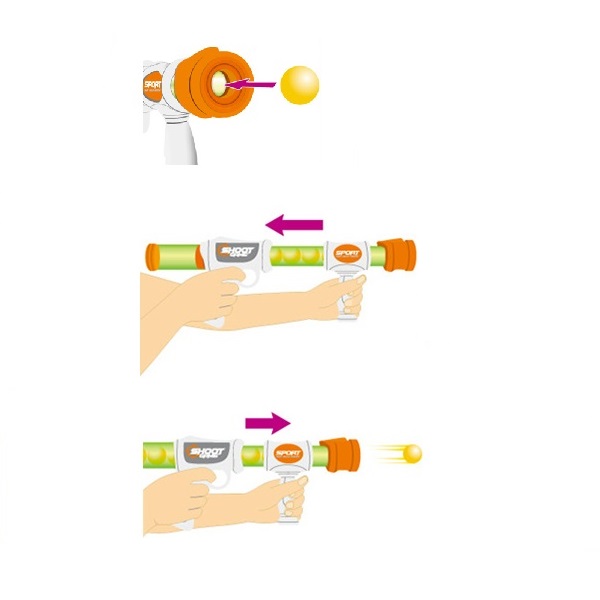 Safe Kids Sports Toys Pump And Launch Blaster Shooting Toy Gun With Foam Balls