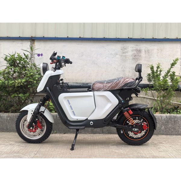 Urban Commuter Electric Scooter with Dual Disc Brakes, Adjustable Rear Suspension, and Wide Grippy Tires