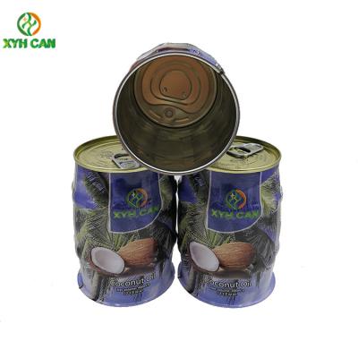 Lata de Tin Can Recyclable Coffee Storage do óleo de coco do coco da forma do cilindro