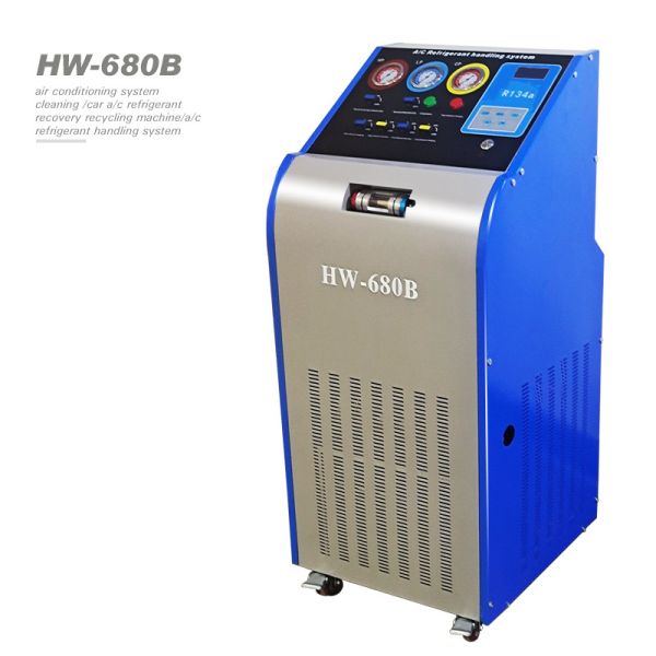 4HP AC Refrigerant Recovery Machine HW-680B R134a With Leak Detection