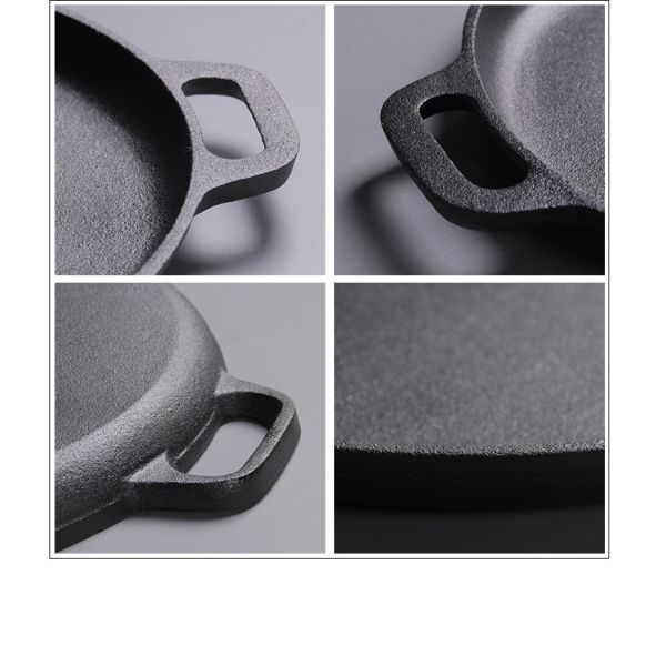 На открытом воздухе располагаясь лагерем литое железо материала металла плиты 30cm барбекю реверзибельное