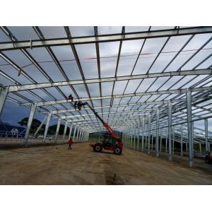 Customized Light Steel Structure Workshop , Modern Steel Frame Construction Factory
