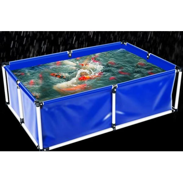 SGS Синий ламинированный брезент для рыбохранилища Огнеупорный для аквакультуры Рыбоводство