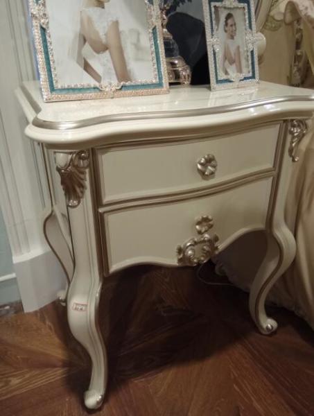 High Performance Bed Furniture Sets / Nightstands Bedside Tables With Two Drawers
