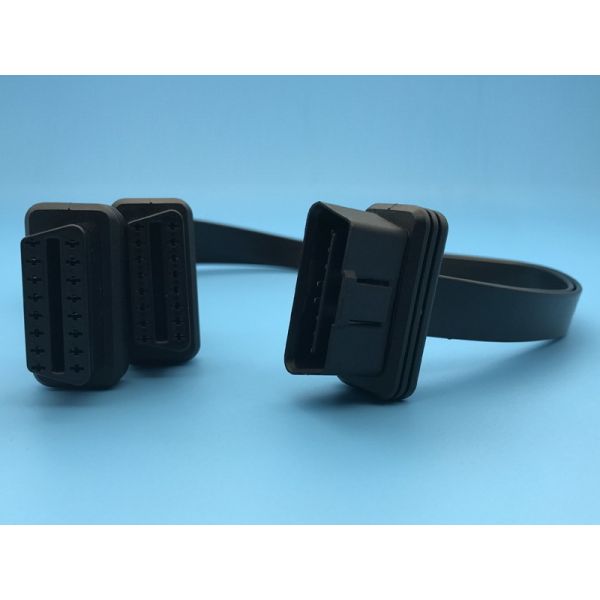 OBD2 OBDII 16 Pin J1962 Male to Dual Female Flat Splitter Y Cable