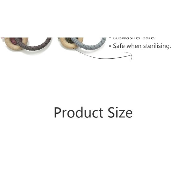 Classic Cute Fish Chewable Silicone Wood Teether Nursing Comforter Toy