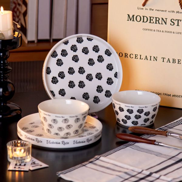 Керамический набор посуды для праздника Ид аль-Фитр Порцеланные тарелки и посуда для одного человека