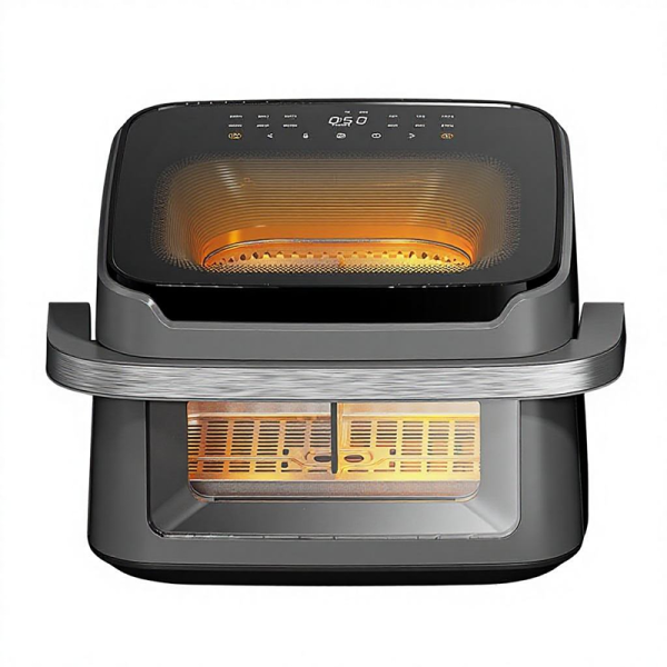10L Bladeless Digital Air Fryer 2200W Food Divider Dual Visible Window Home