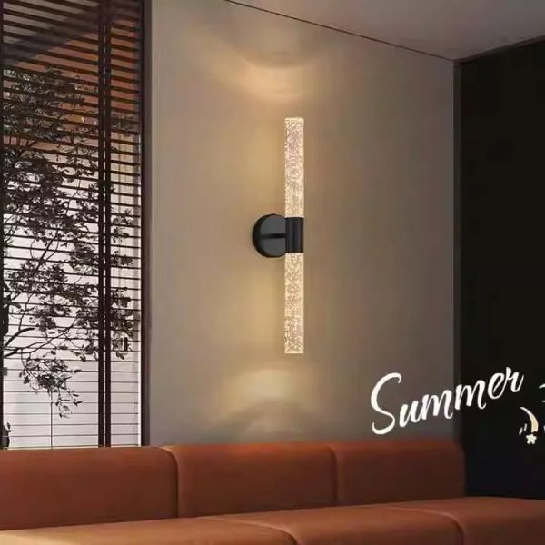 Luxury Wall Lamp Bedside Background Lamp Home Decoration Modern Led strip Crystal mirror headlights(WH-MR-84)
