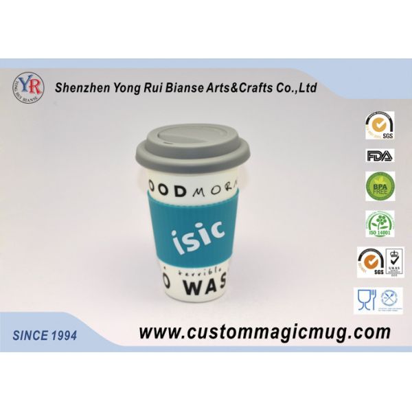 13oz Starbucks Ceramic Travel Mug , White Double Wall Ceramic Mug