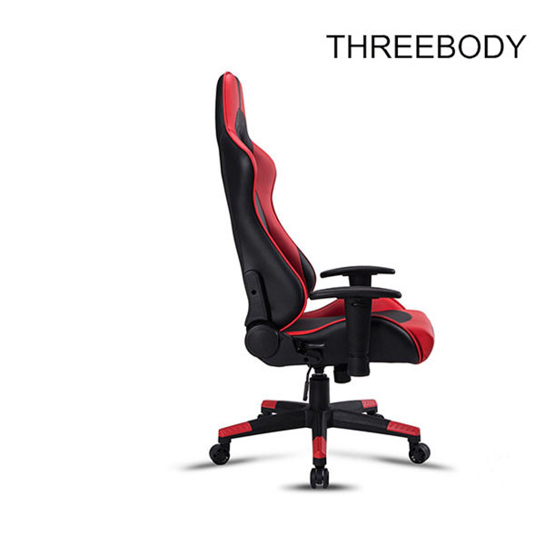 Durable High Back Gaming Chair Adjustable Armrests PU Leather Fire - Retardant