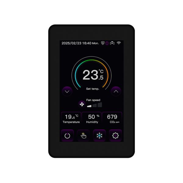 LCD Color Touchscreen Smart Wifi Thermostat  With Temperature Humidity CO2 Sensor