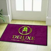 Tapis fait sur commande de logo de société pour le support en caoutchouc de fibre de nylon d'affaires