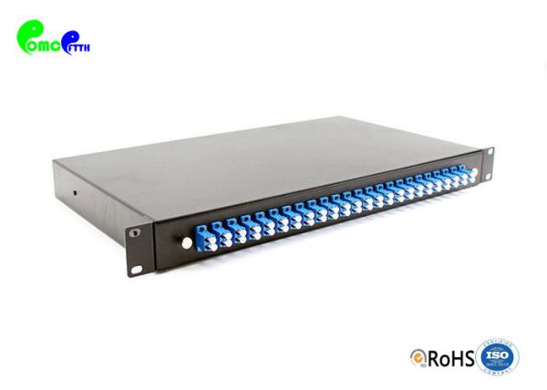 quadro de distribuição ótico completamente carregado Singlemode frente e verso do LC das fibras 1U 48