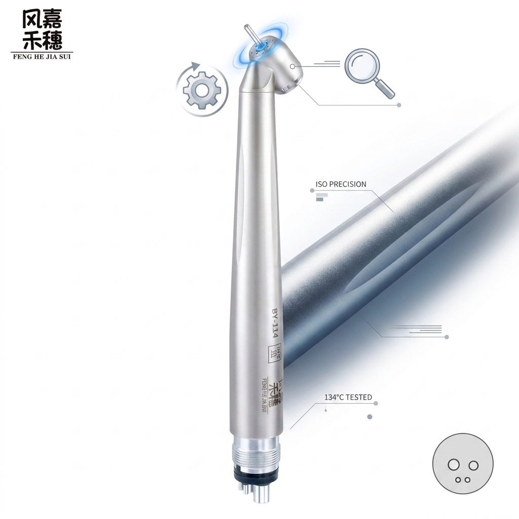 4 Way Water And Air Cooling Dental Surgical Handpiece with 350,000 – 420,000 RPM and ≤65dB Noise Level for Precision Surgery