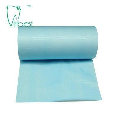 Waterproof Blue Disposable Dental Bibs In Rolling Type