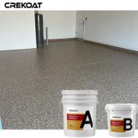 Polyuréthane de revêtement Polyaspartic de flocons de plancher clair de résine époxyde pour les planchers en béton