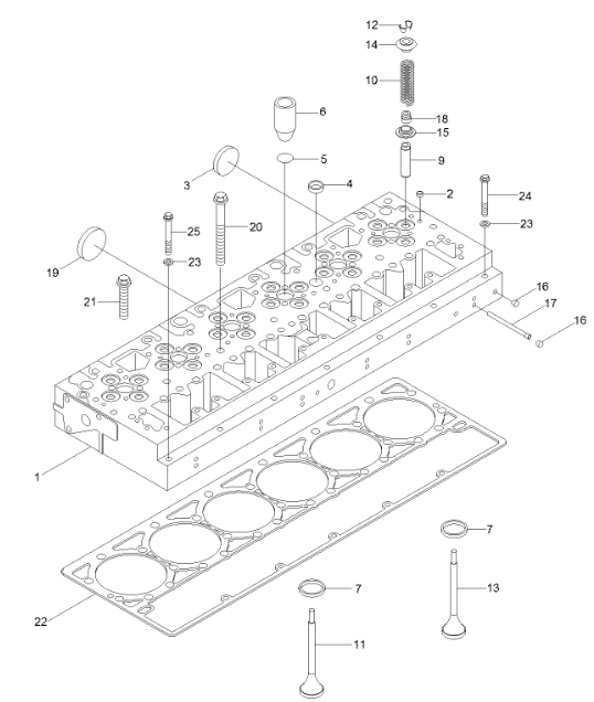 QSM11 Excavator Engine Cylinder Head 4952831 3104147 For HYUNDAI R480LC9