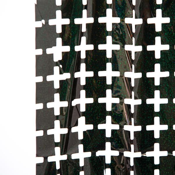 OEM Black Metallic Fringe Curtain 1*2m Square Foil Curtain Backdrop