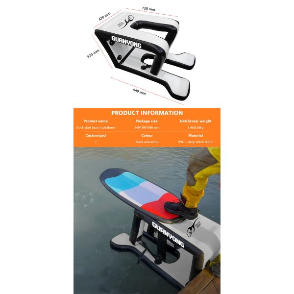 PVC Hydrofoil Launch Pad For Foiling And Docking Station Starter Surfing