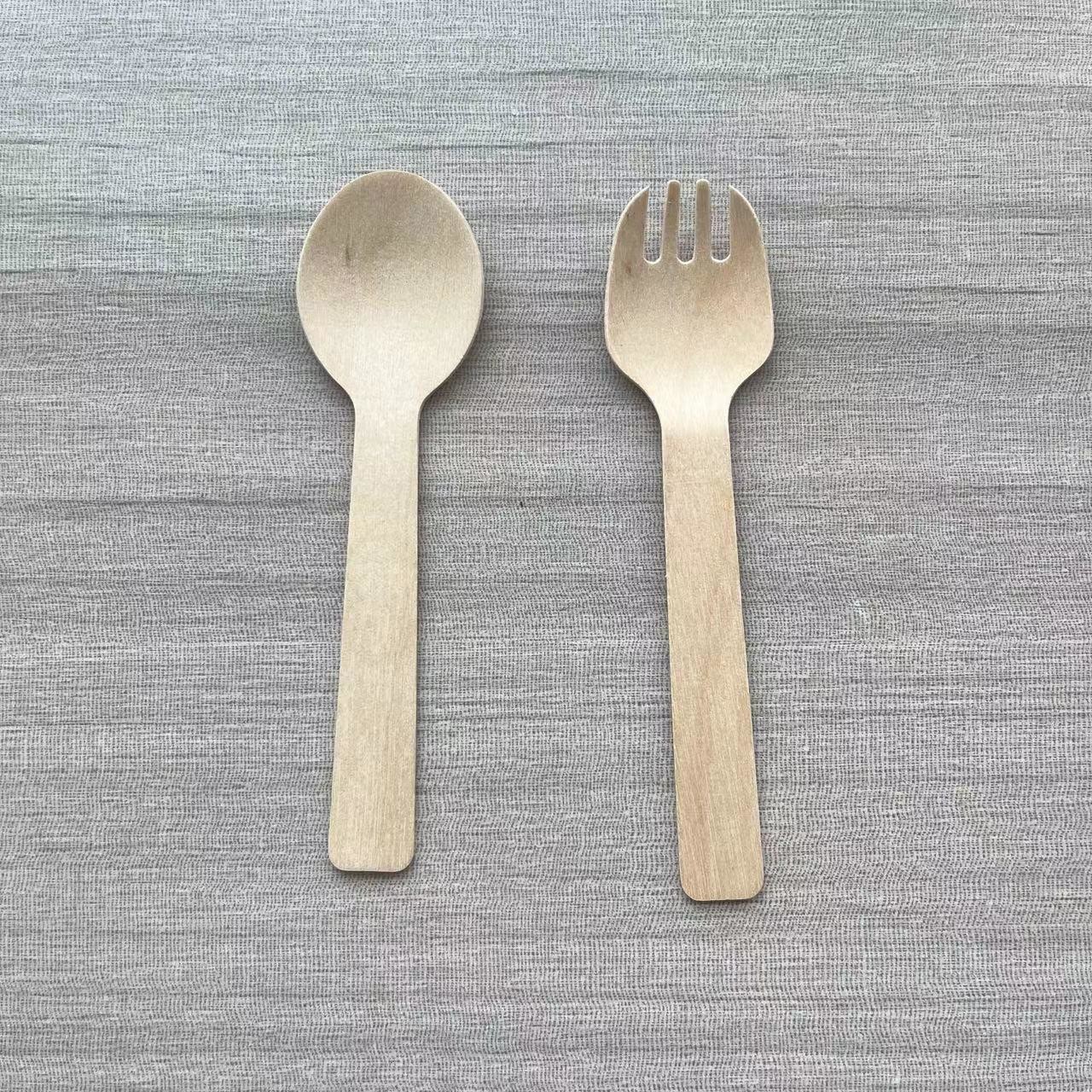 Package Size 100.00cm * 80.00cm * 60.00cm Natural Biodegradable Disposable Wooden Cutlery